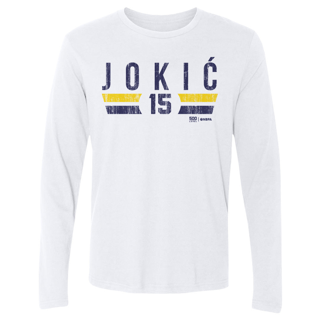 Nikola Jokic Men's Long Sleeve T-Shirt | 500 LEVEL