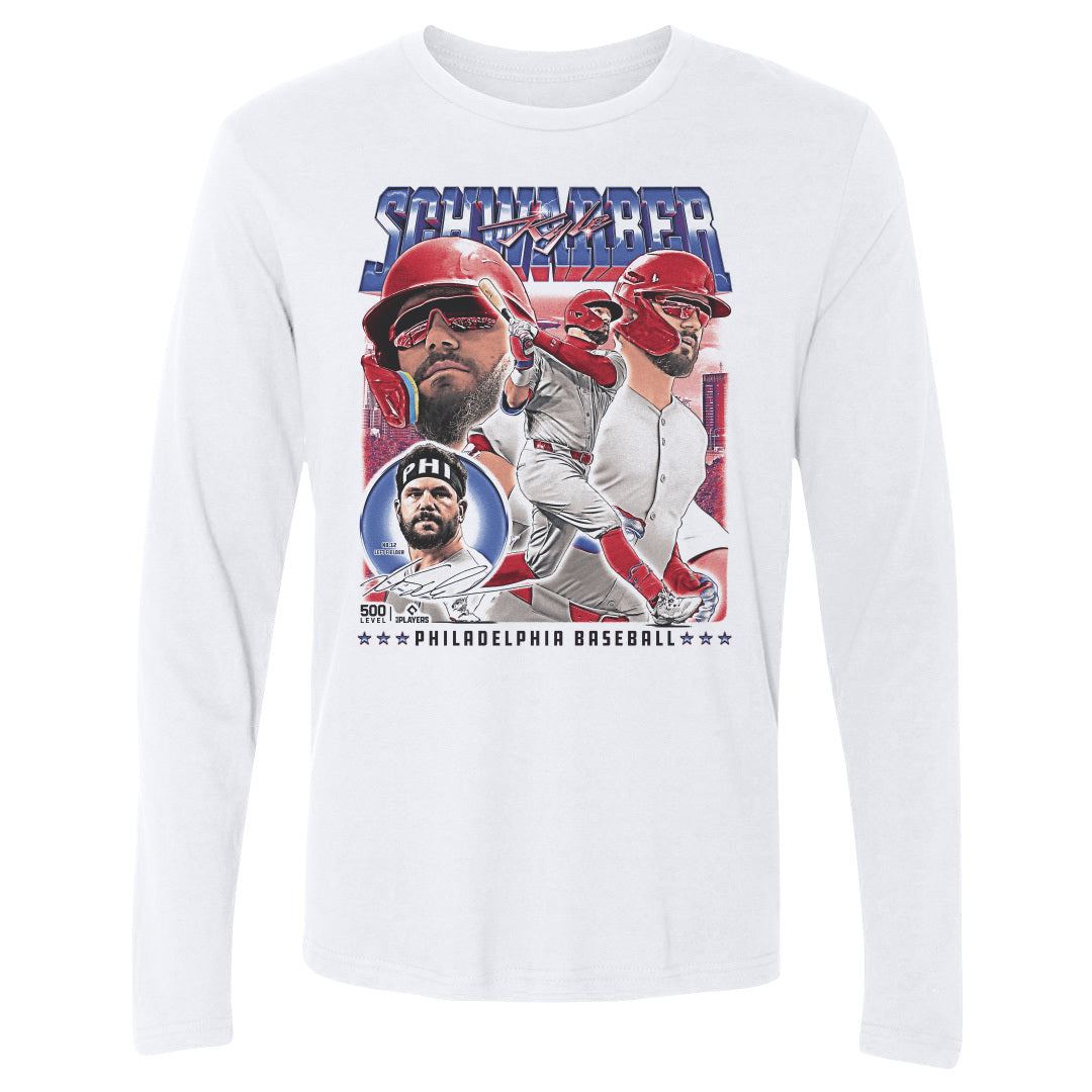 Kyle Schwarber Men's Long Sleeve T-Shirt | 500 LEVEL