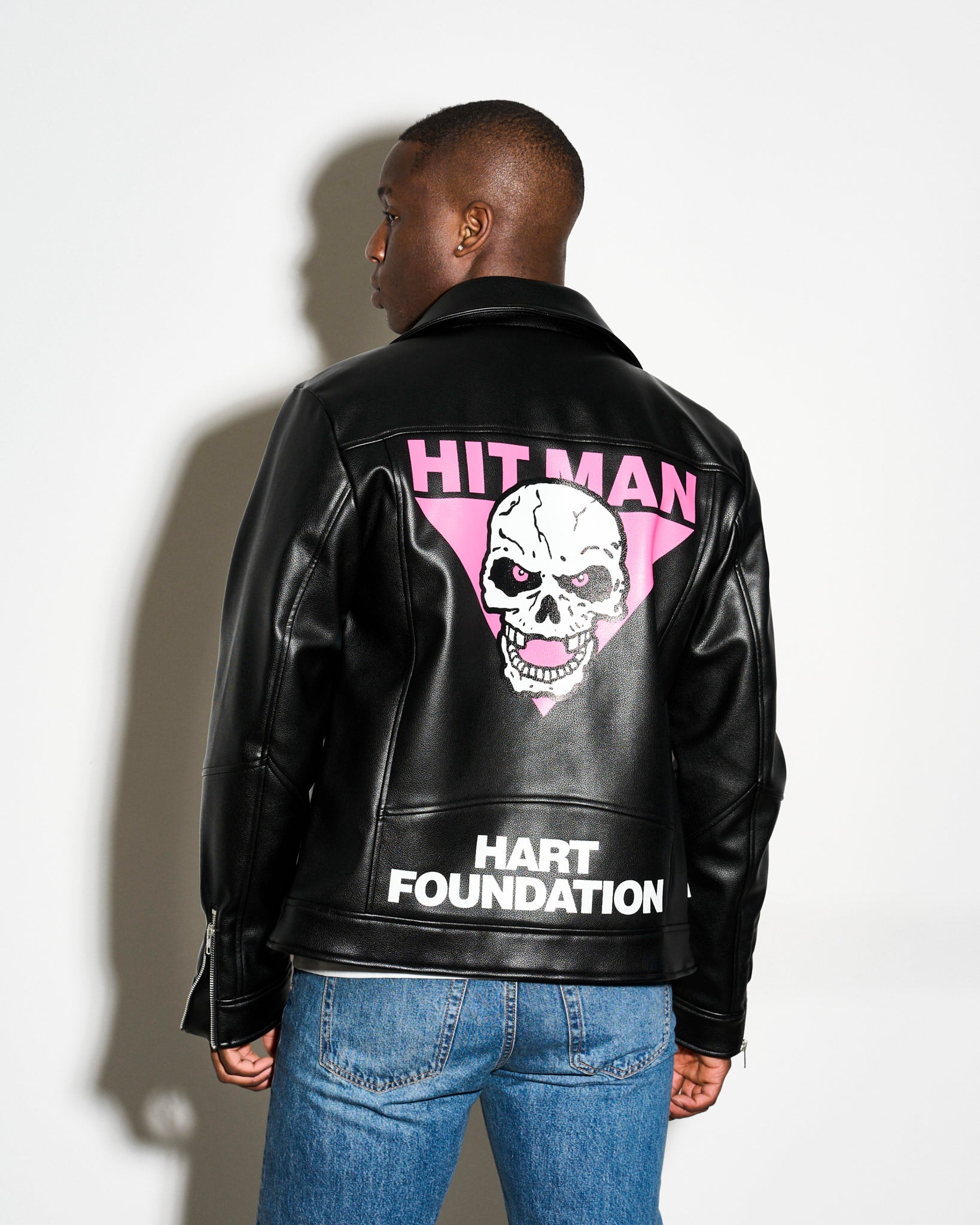 Bret Hart Hitman Hart Foundation 1997 Biker Jacket – 500 LEVEL