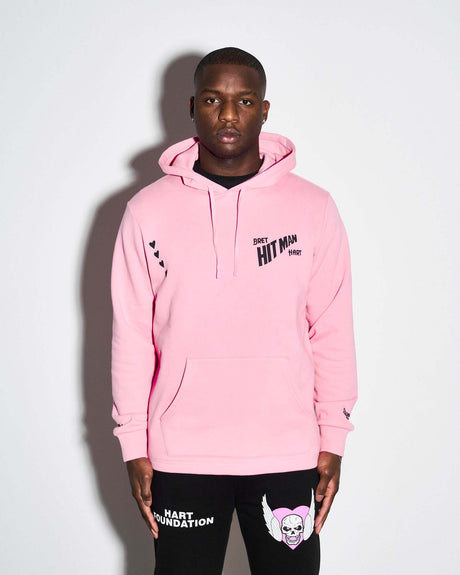 Bret Hart Pink French Terry Hoodie