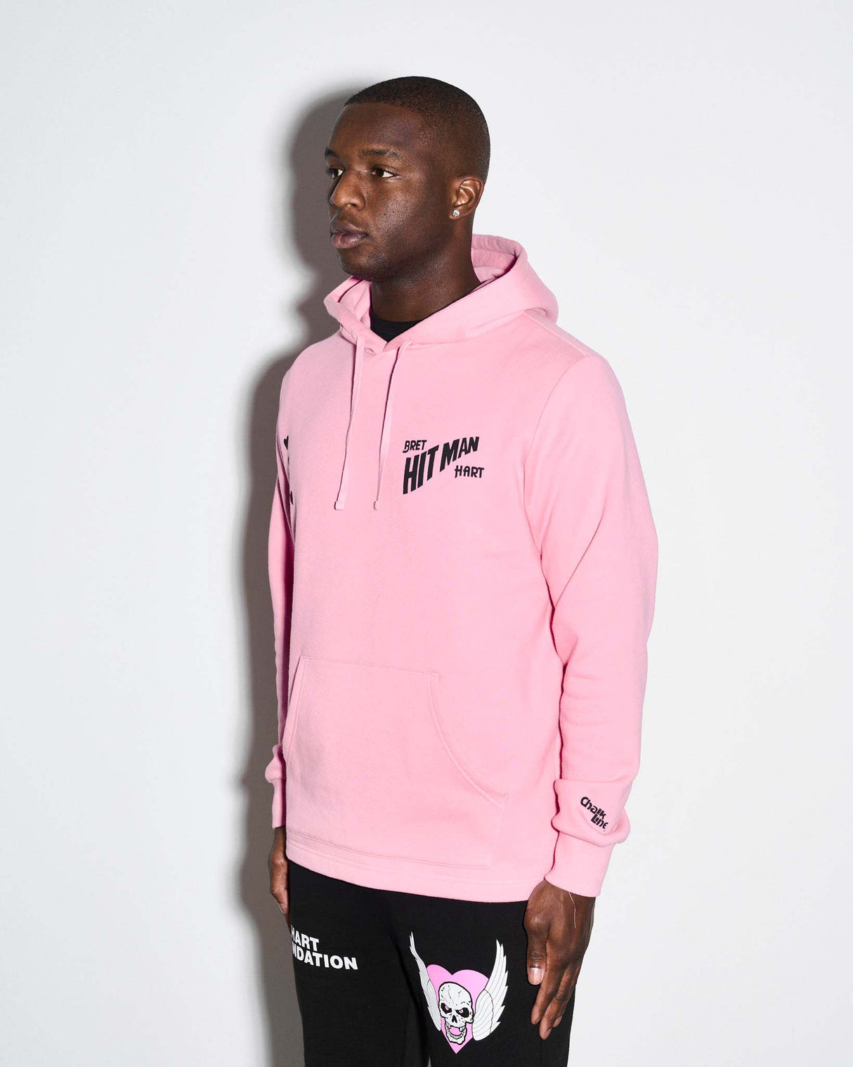 Bret Hart Pink French Terry Hoodie