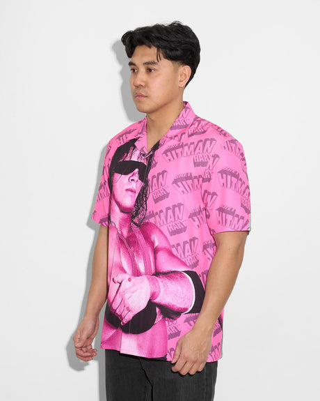 Bret Hitman Hart Magazine Button Up Shirt
