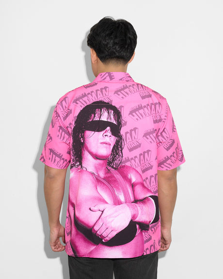 Bret Hitman Hart Magazine Button Up Shirt