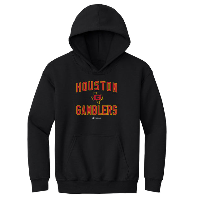 Houston Gamblers Kids Youth Hoodie | 500 LEVEL