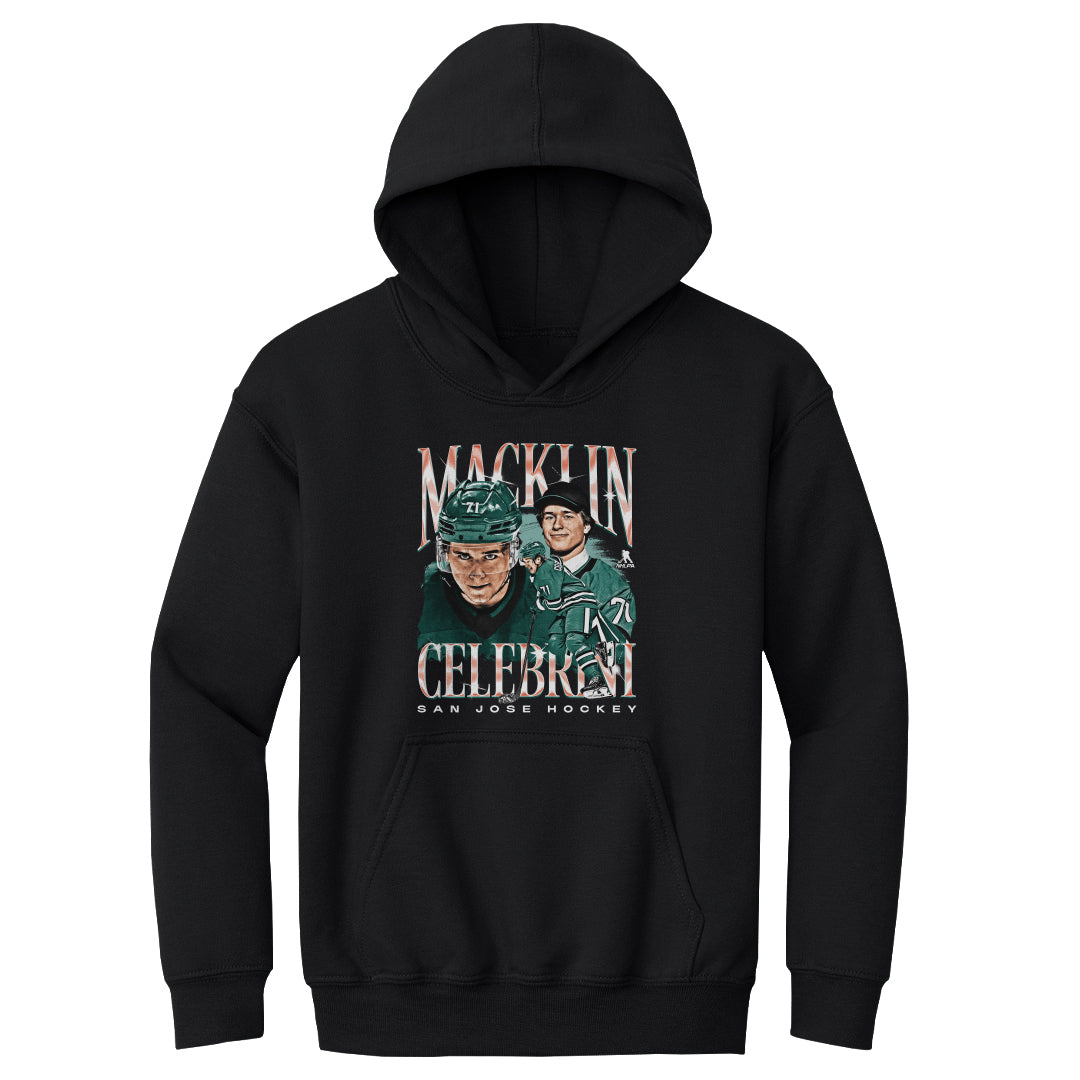 Macklin Celebrini Kids Youth Hoodie | 500 LEVEL