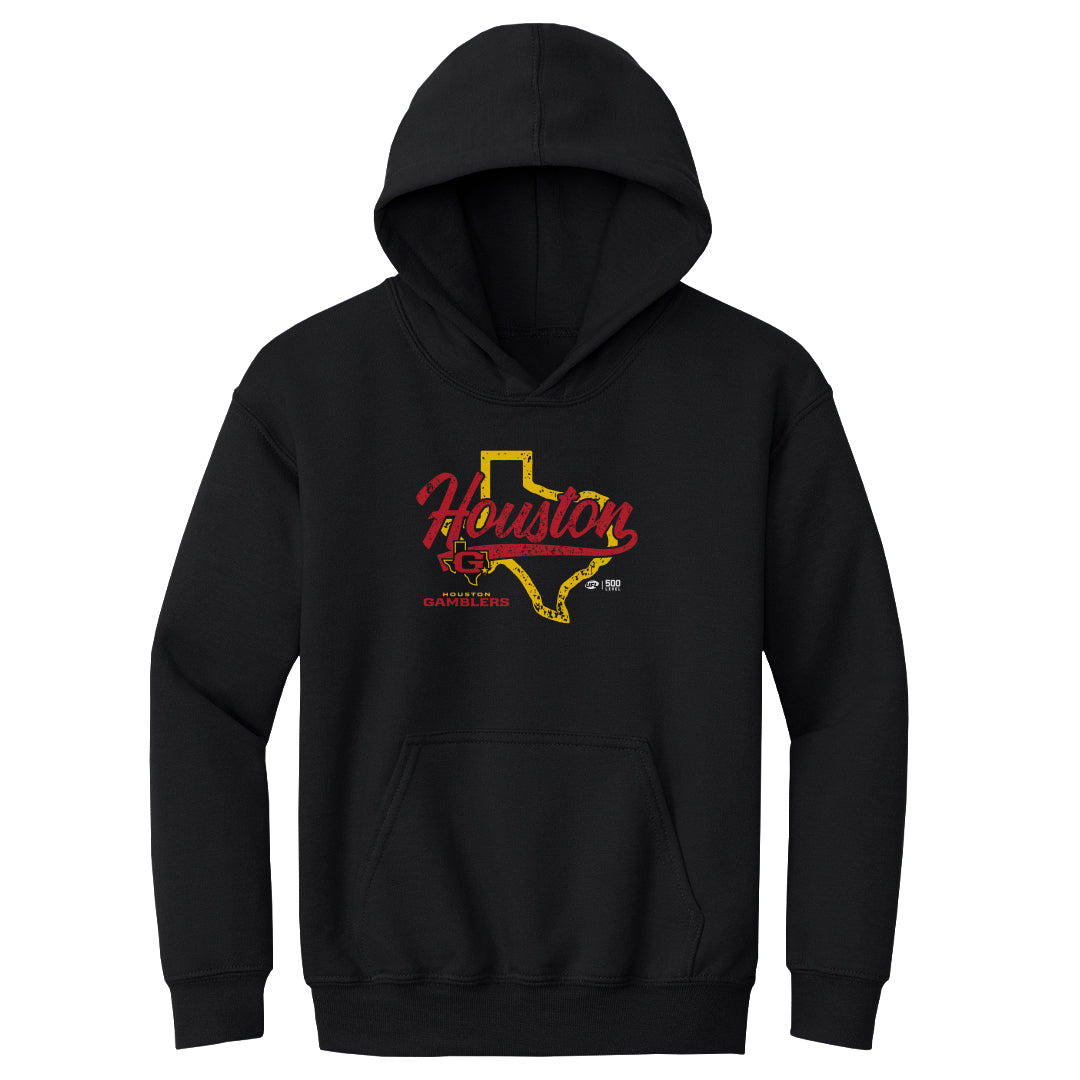 Houston Gamblers Kids Youth Hoodie | 500 LEVEL