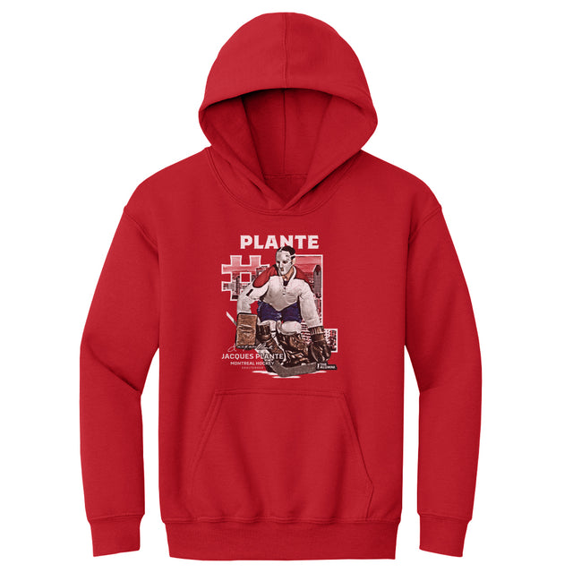 Jacques Plante Kids Youth Hoodie | 500 LEVEL