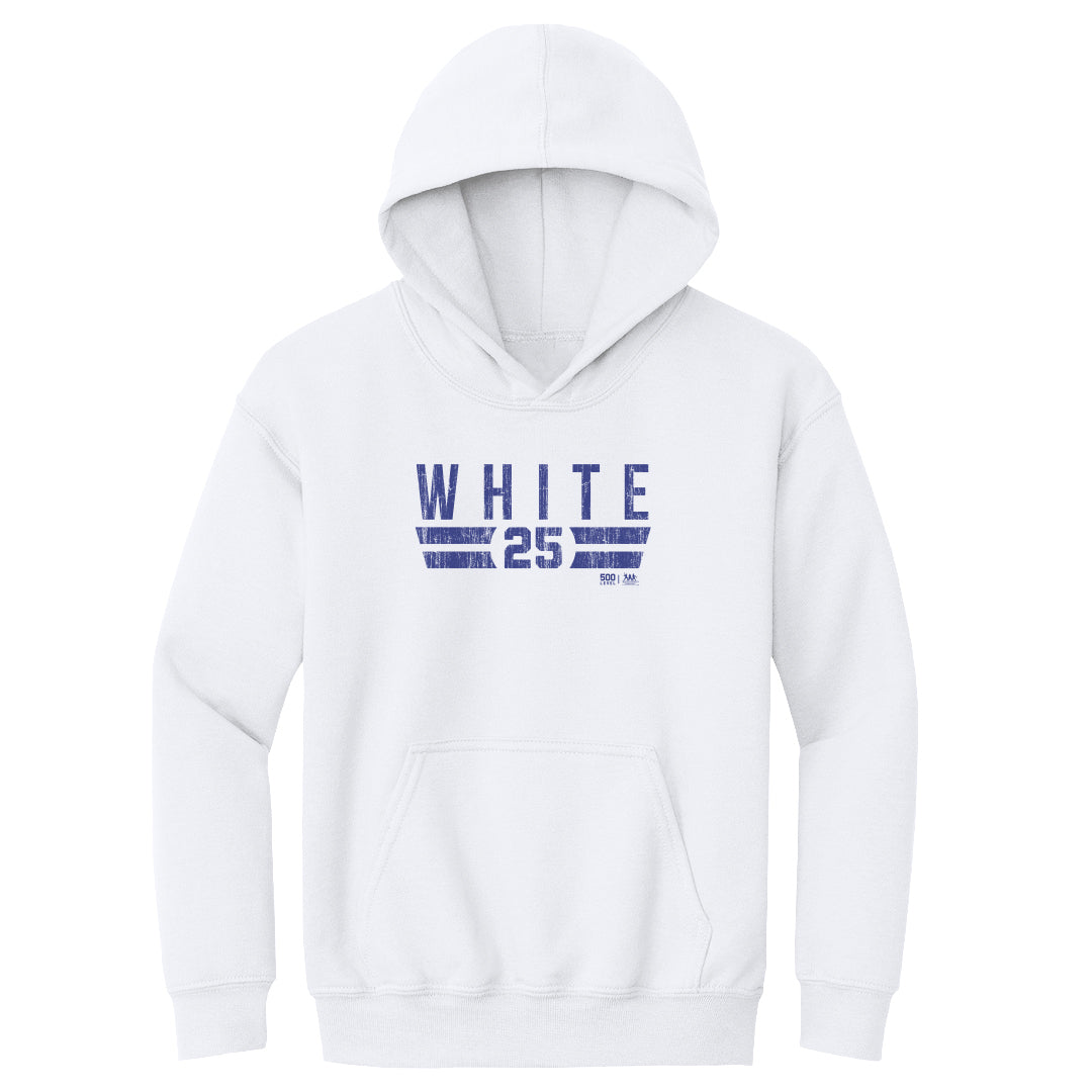 Devon White Kids Youth Hoodie | 500 LEVEL