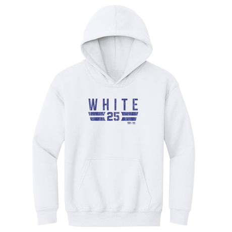 Devon White Kids Youth Hoodie | 500 LEVEL