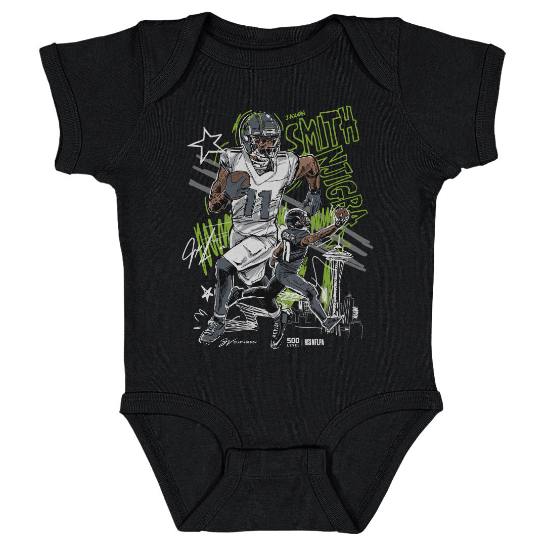 Jaxon Smith-Njigba Kids Baby Onesie | 500 LEVEL