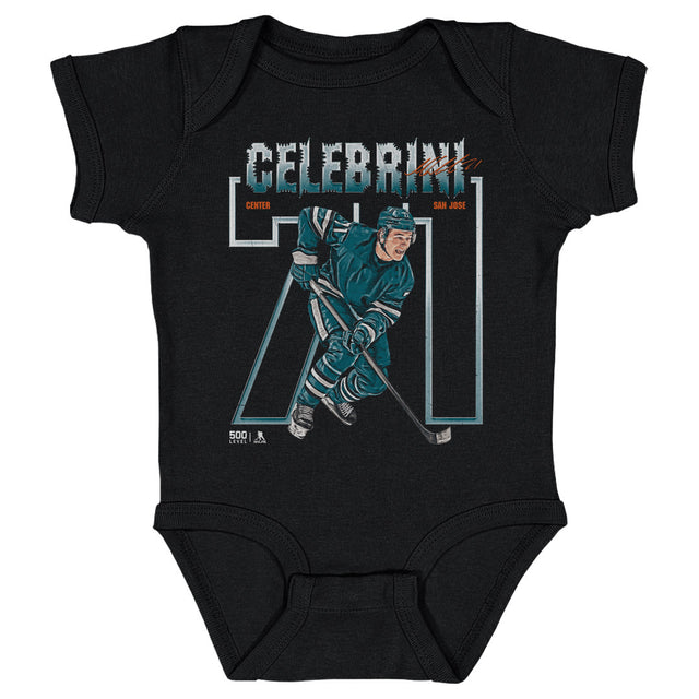 Macklin Celebrini Kids Baby Onesie | 500 LEVEL