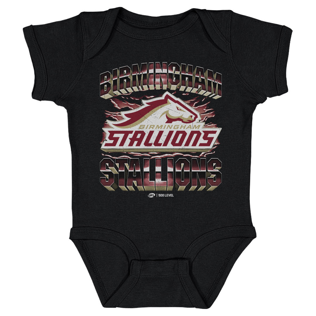 Birmingham Stallions Kids Baby Onesie | 500 LEVEL