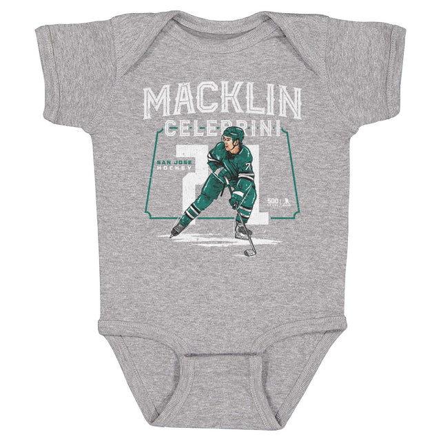 Macklin Celebrini Kids Baby Onesie | 500 LEVEL