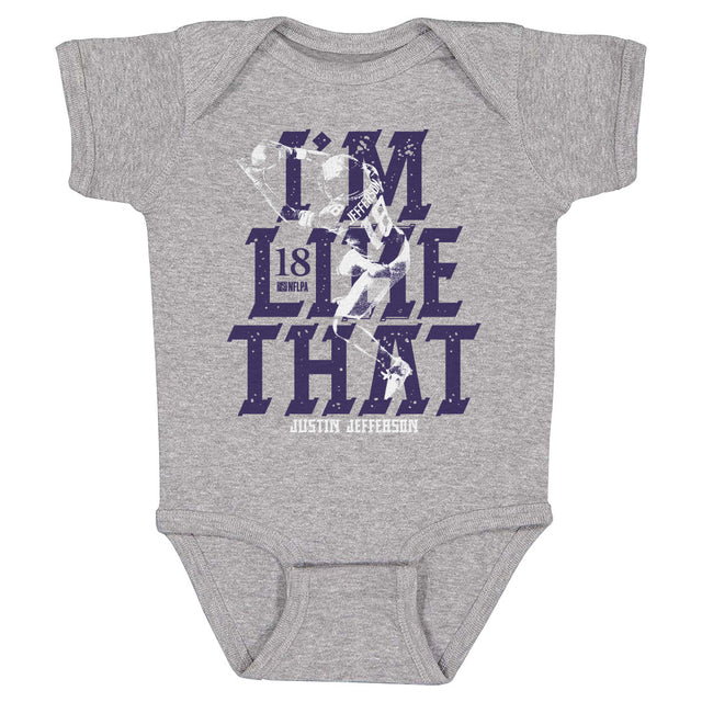 Justin Jefferson Kids Baby Onesie | 500 LEVEL