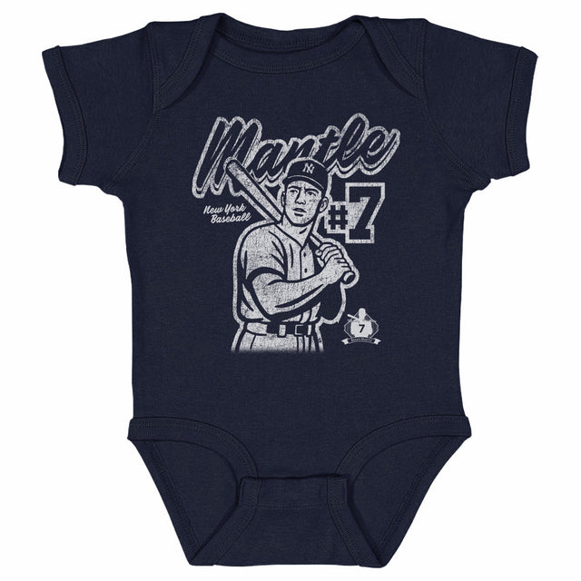 Mickey Mantle Kids Baby Onesie | 500 LEVEL