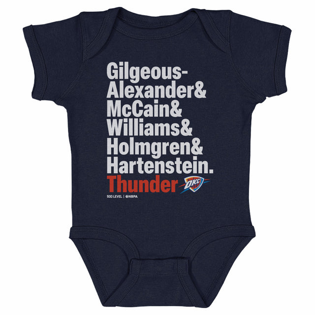 Oklahoma City Thunder Kids Baby Onesie | 500 LEVEL