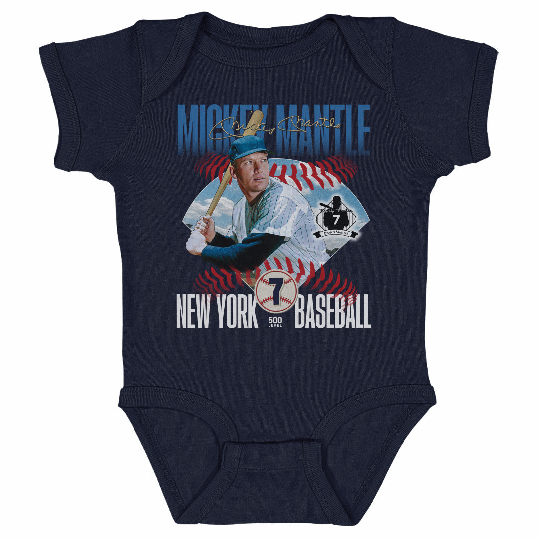 Mickey Mantle Kids Baby Onesie | 500 LEVEL