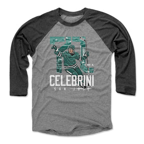 Macklin Celebrini Men's Baseball T-Shirt | 500 LEVEL