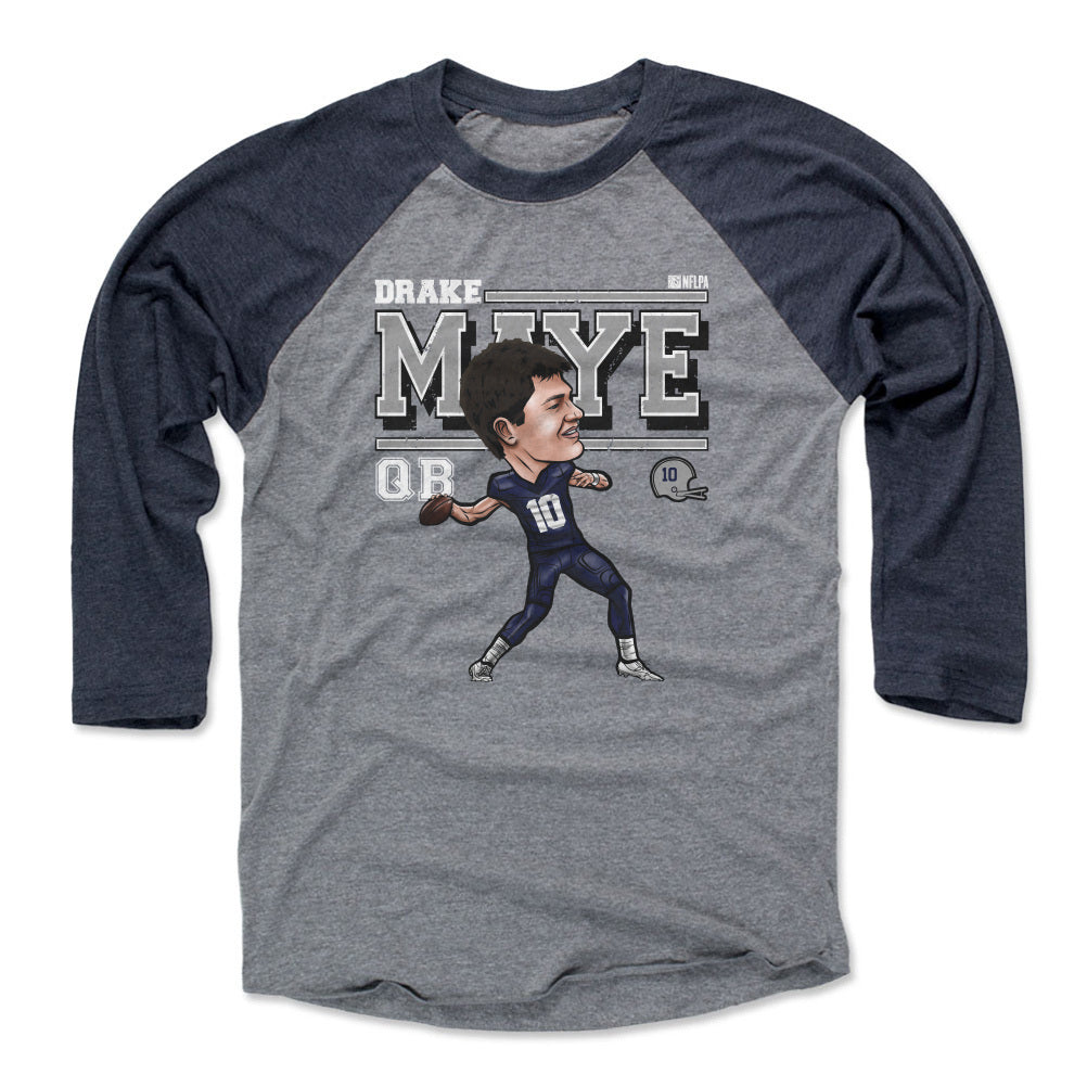 Drake Maye Men&#39;s Baseball T-Shirt | 500 LEVEL