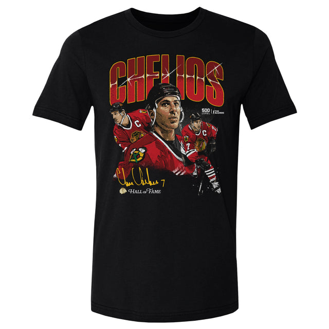 Chris Chelios Men's Cotton T-Shirt | 500 LEVEL