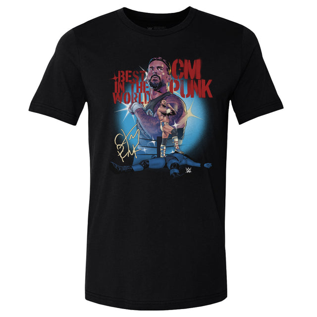 CM Punk Men's Cotton T-Shirt | 500 LEVEL