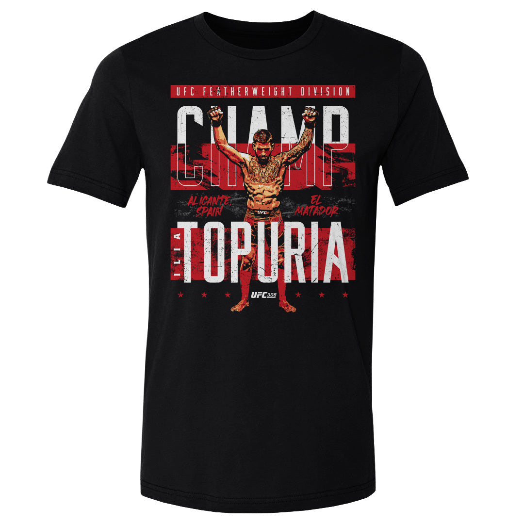 Ilia Topuria UFC 308 Champ Men's Cotton T-Shirt – 500 LEVEL