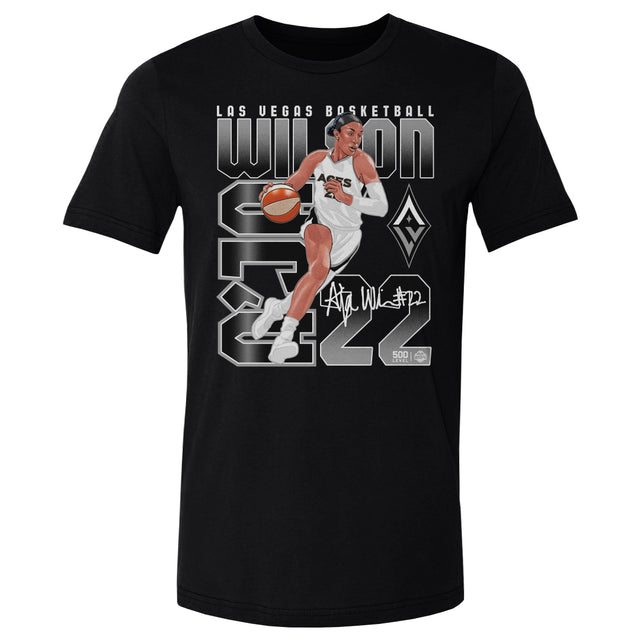 A'ja Wilson Men's Cotton T-Shirt | 500 LEVEL