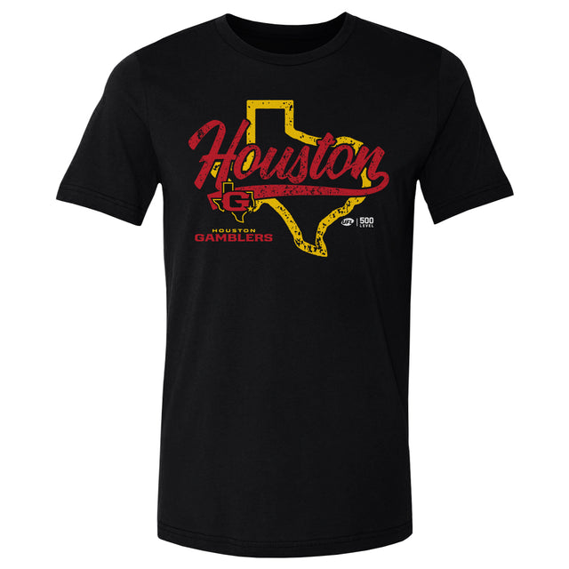 Houston Gamblers Men's Cotton T-Shirt | 500 LEVEL