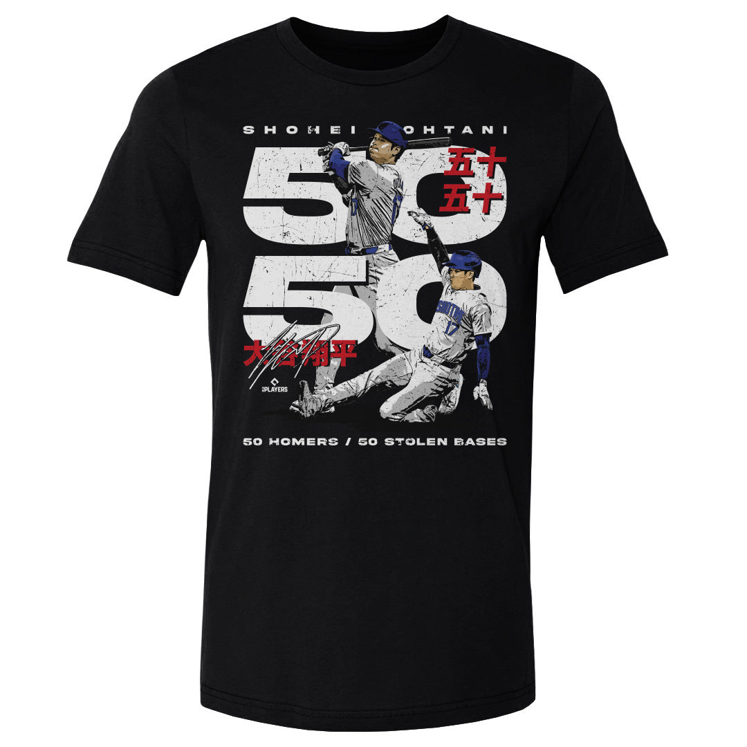 Shohei Ohtani Los Angeles D 50-50 Club Japanese Men's Cotton T
