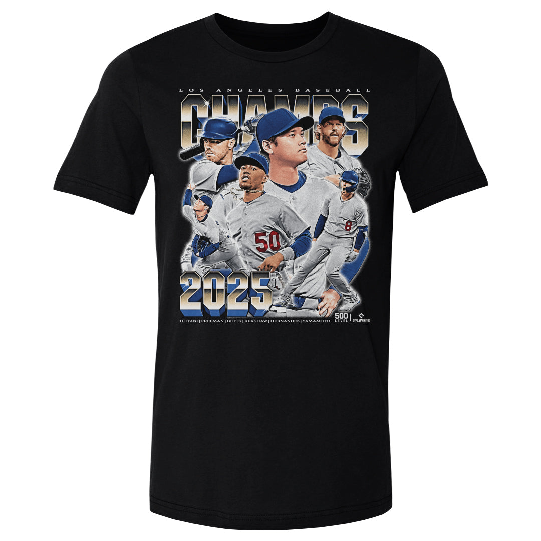 Los Angeles D Baseball Men's Cotton T-Shirt | 500 LEVEL