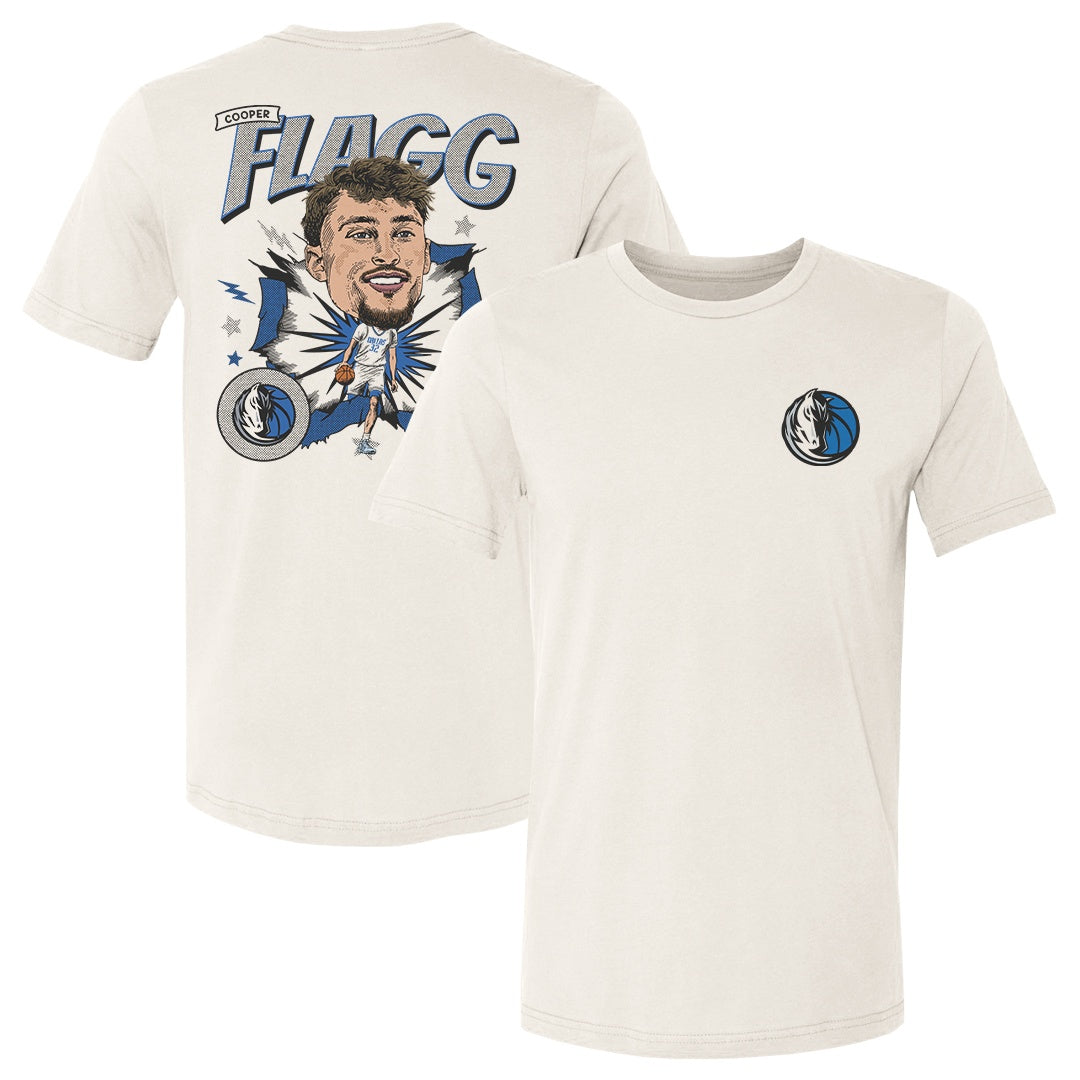 Cooper Flagg Dallas Mavericks Caricature F&B Men's Cotton T-Shirt