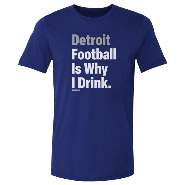 Detroit Football Men's Cotton T-Shirt | 500 LEVEL