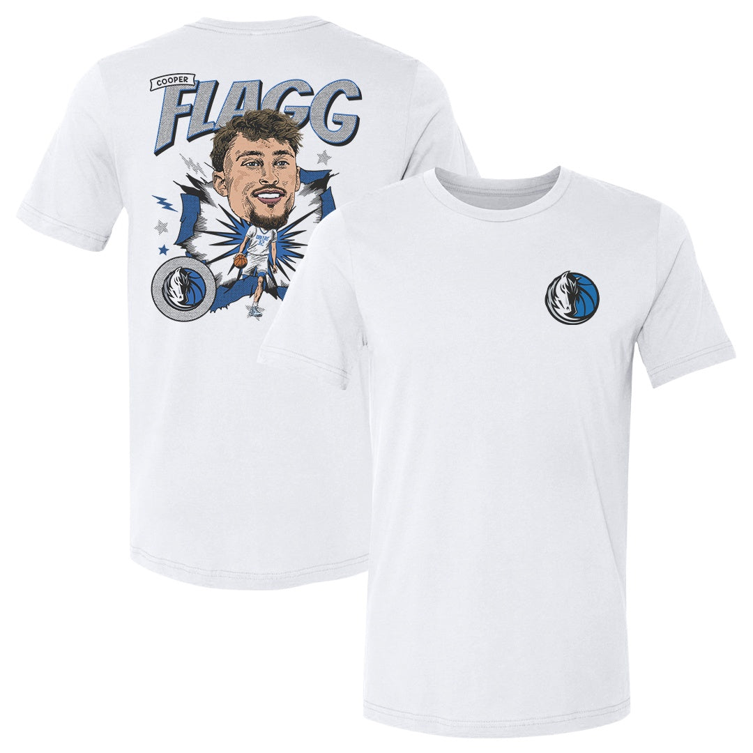 Cooper Flagg Dallas Mavericks Caricature F&B Men's Cotton T-Shirt