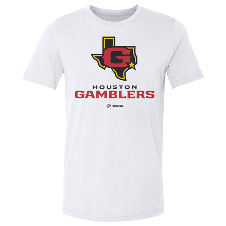 Houston Gamblers Men's Cotton T-Shirt | 500 LEVEL