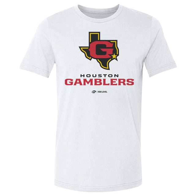 Houston Gamblers Men's Cotton T-Shirt | 500 LEVEL