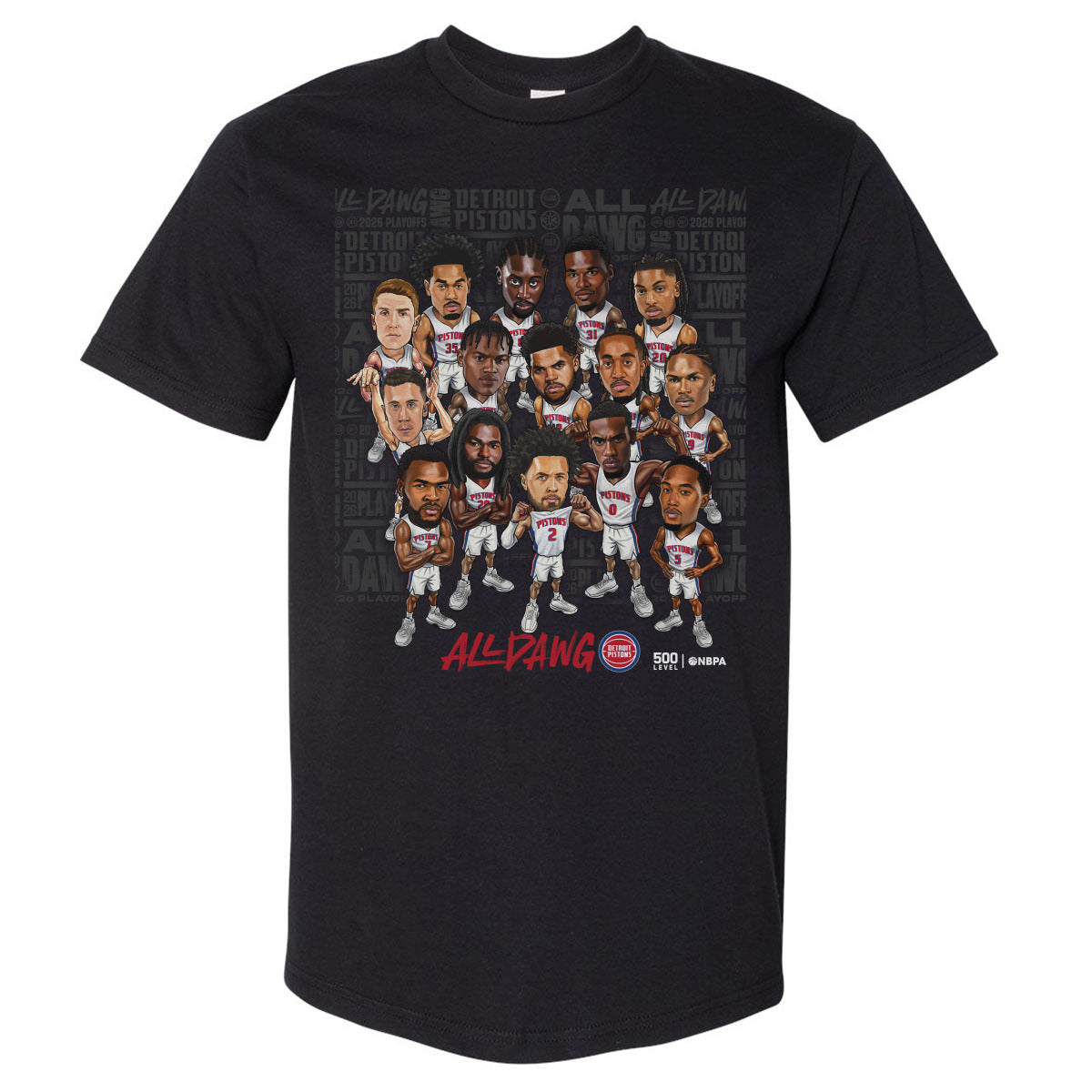 Detroit Pistons Men's Heavyweight T-Shirt | 500 LEVEL