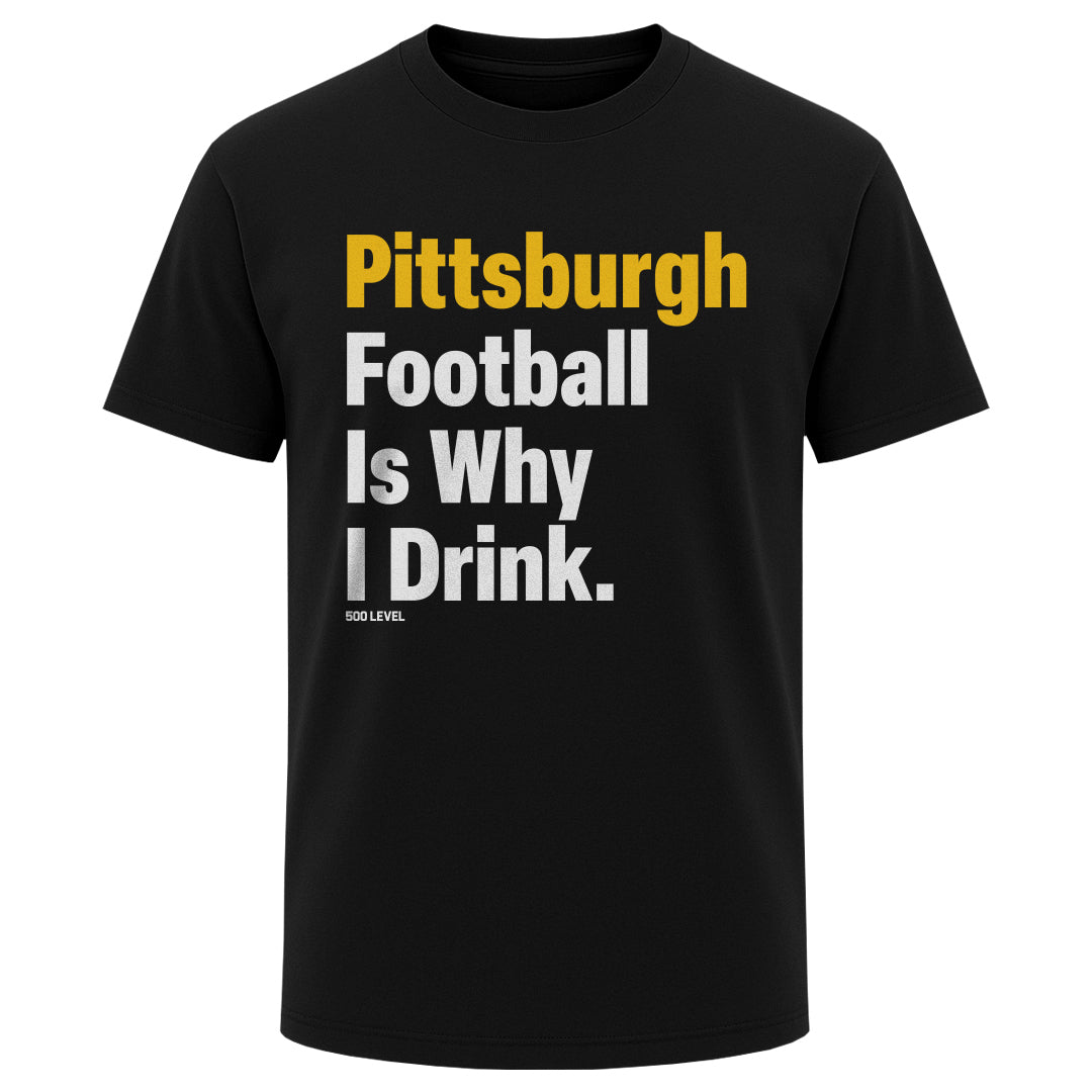 Pittsburgh Football Men's Heavyweight T-Shirt | 500 LEVEL