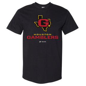 Houston Gamblers Men's Heavyweight T-Shirt | 500 LEVEL