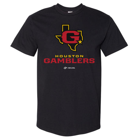 Houston Gamblers Men's Heavyweight T-Shirt | 500 LEVEL