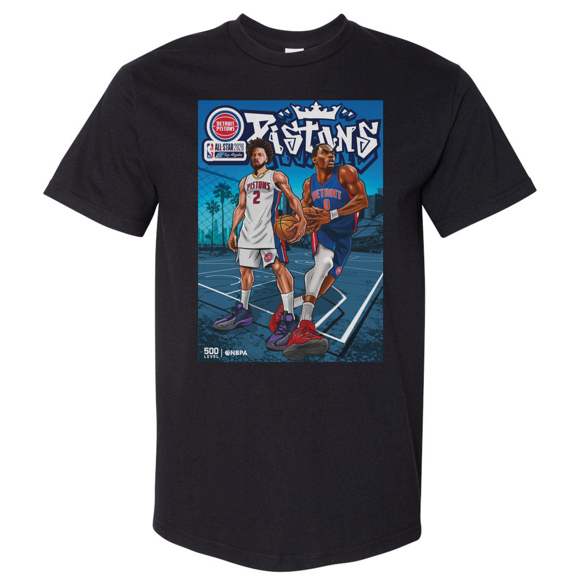 Detroit Pistons Men's Heavyweight T-Shirt | 500 LEVEL