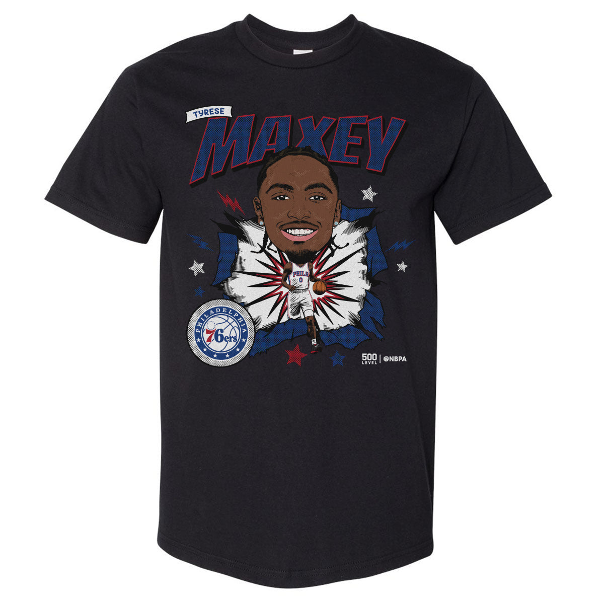Tyrese Maxey Men's Heavyweight T-Shirt | 500 LEVEL