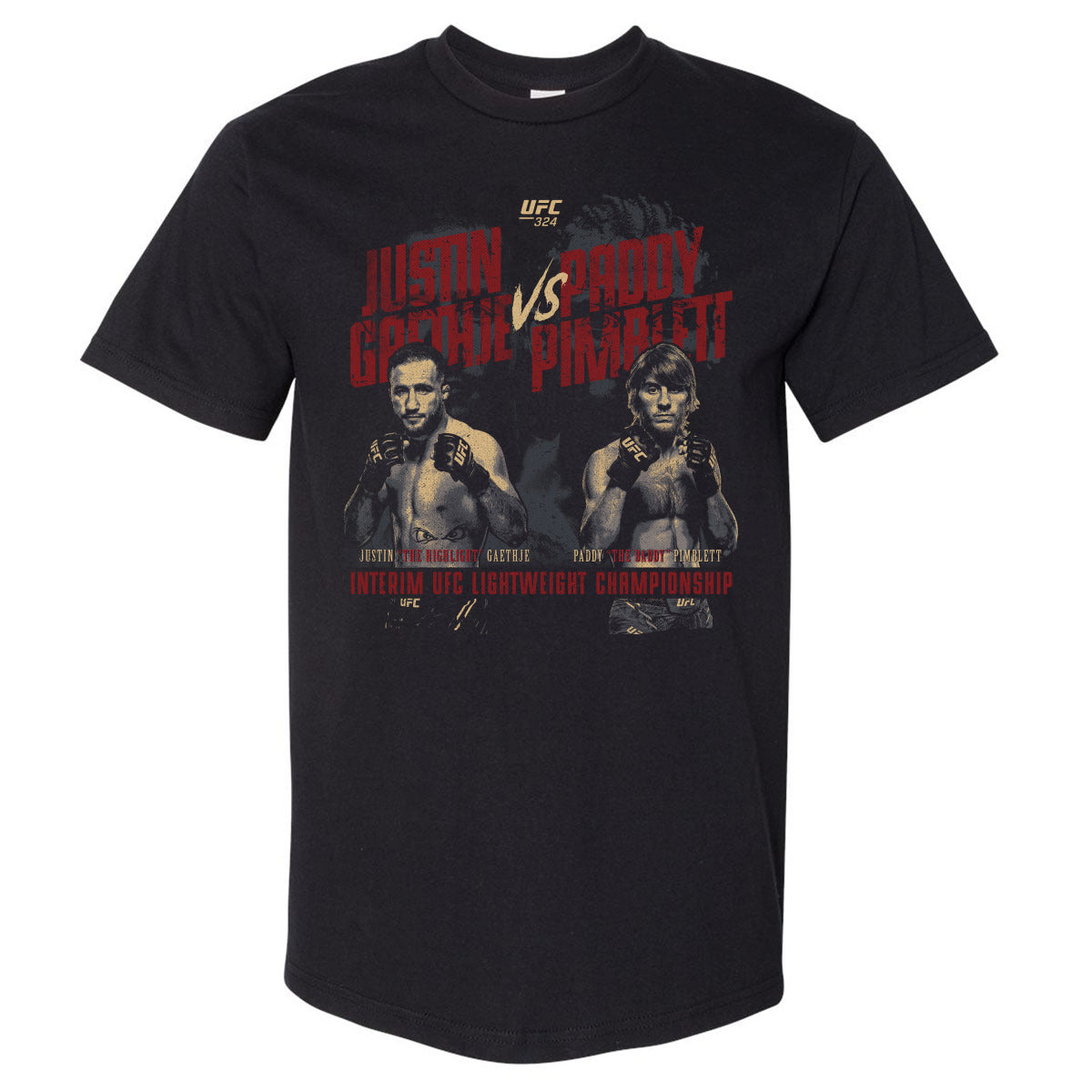 UFC 324 Men's Heavyweight T-Shirt | 500 LEVEL