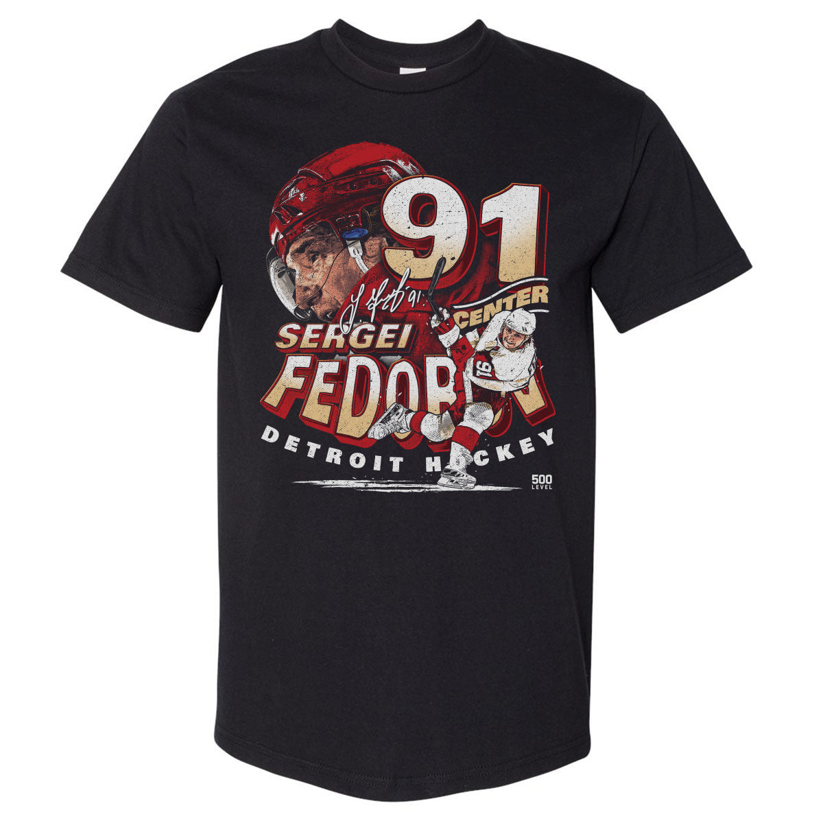 Sergei Fedorov Men's Heavyweight T-Shirt | 500 LEVEL