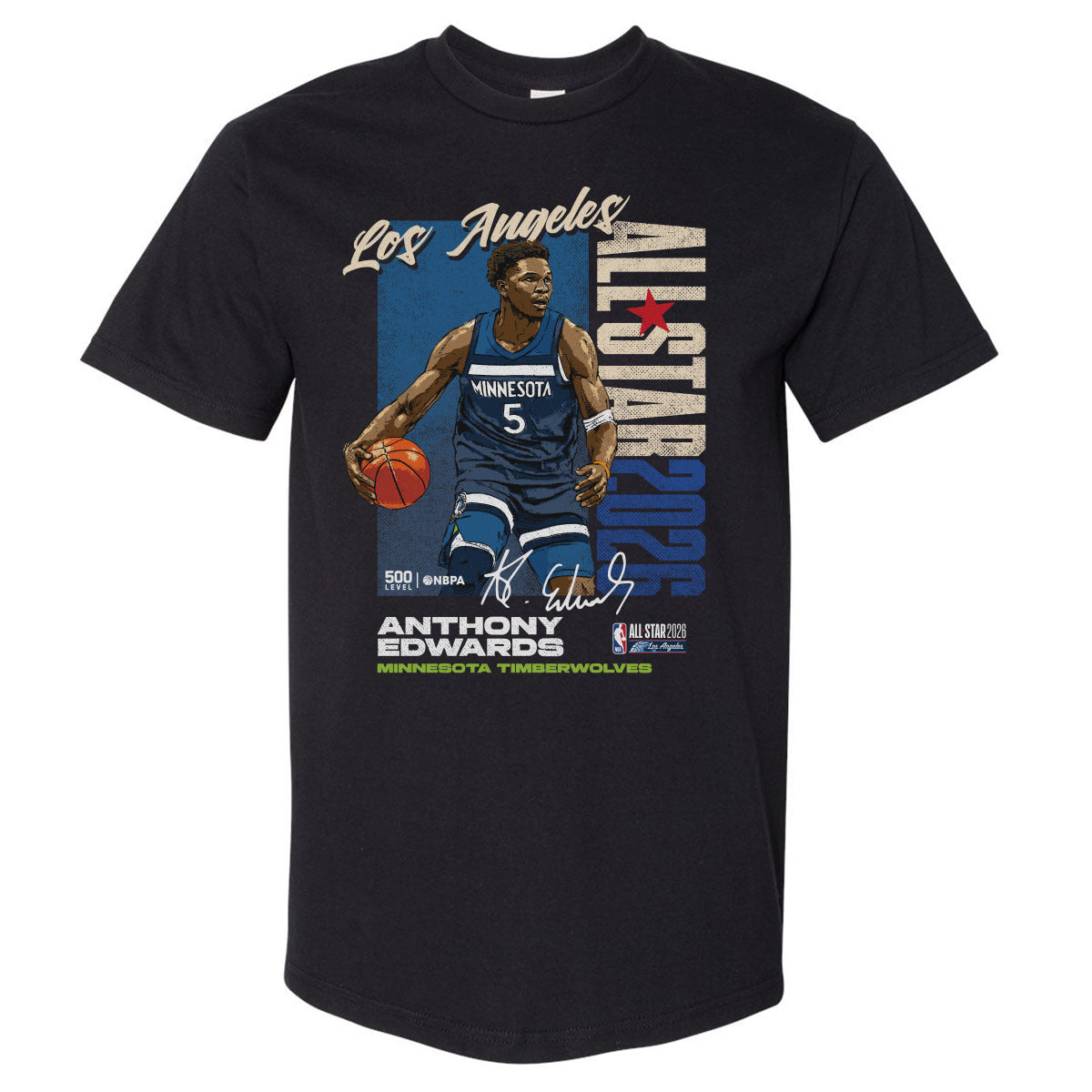 Anthony Edwards Men's Heavyweight T-Shirt | 500 LEVEL