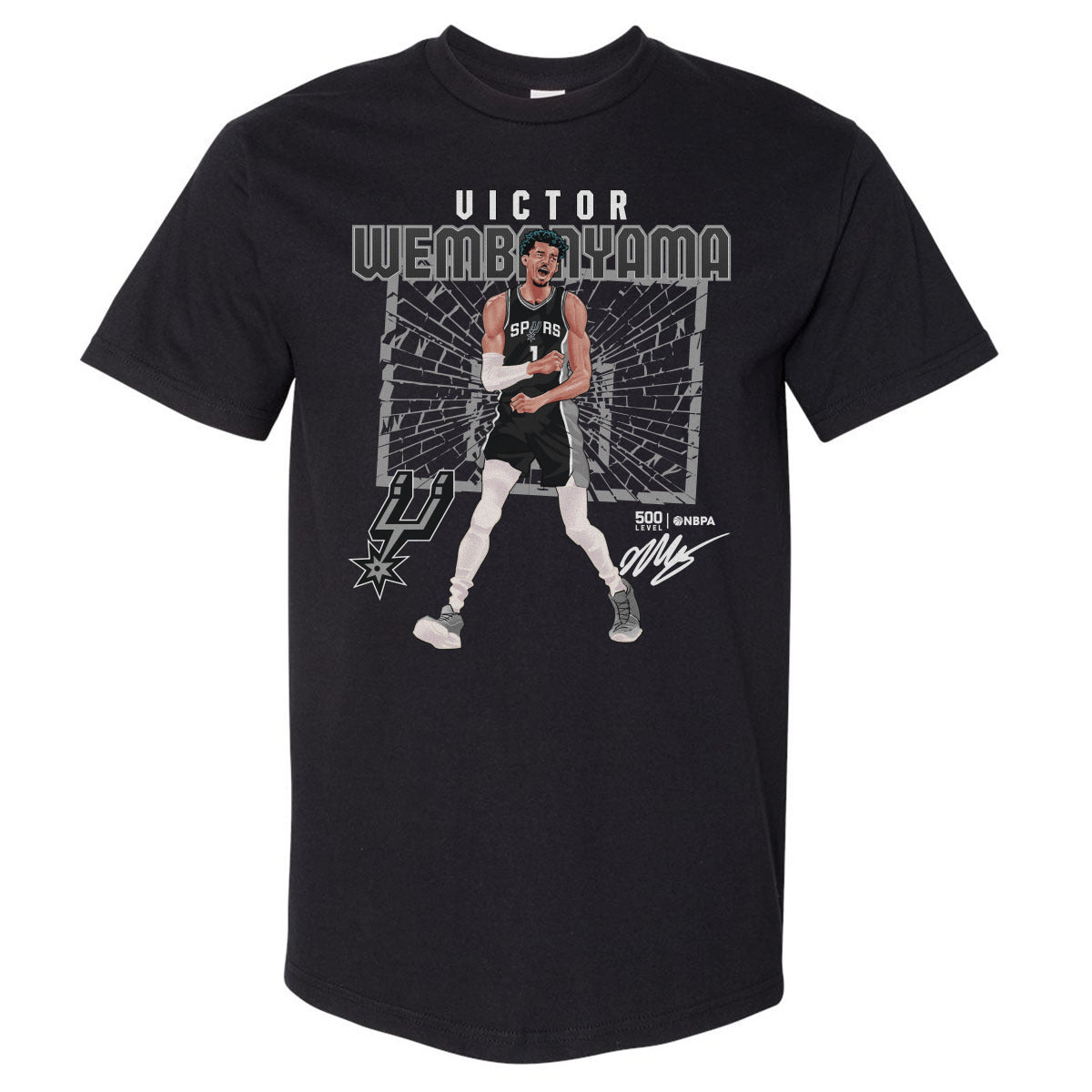 Victor Wembanyama Men's Heavyweight T-Shirt | 500 LEVEL