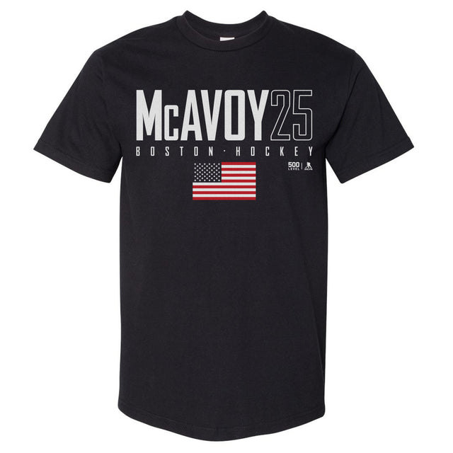 Charlie McAvoy Men's Heavyweight T-Shirt | 500 LEVEL
