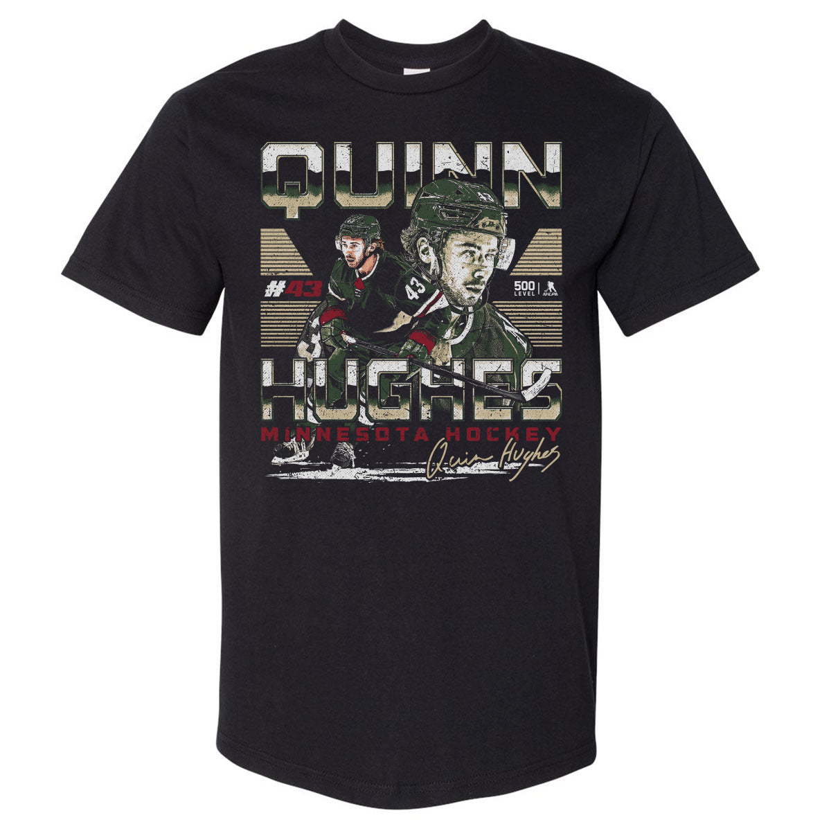 Quinn Hughes Men's Heavyweight T-Shirt | 500 LEVEL