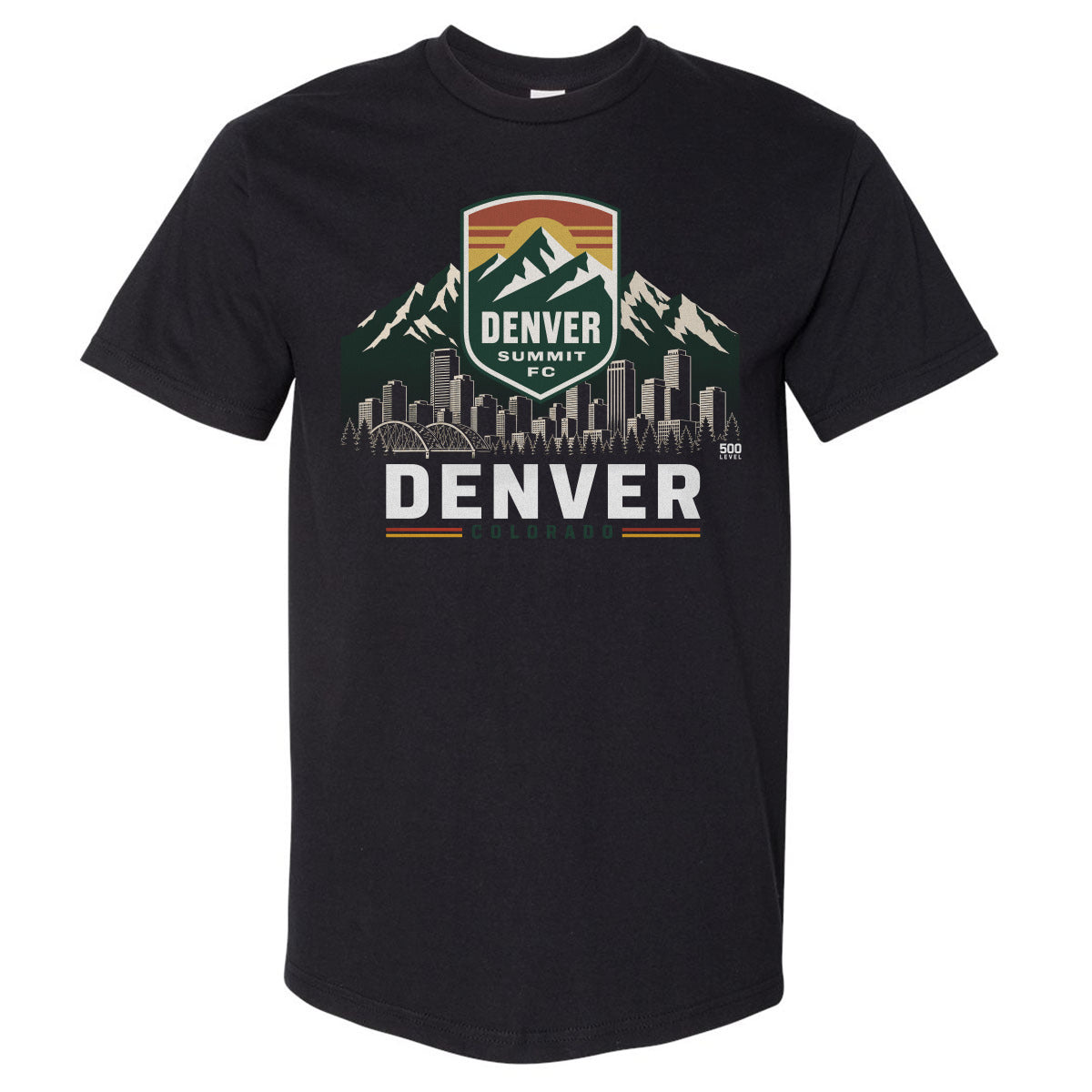 Denver Summit FC Men's Heavyweight T-Shirt | 500 LEVEL