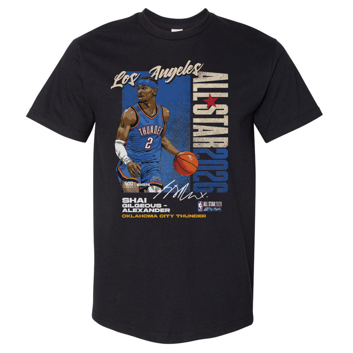 Shai Gilgeous-Alexander Men's Heavyweight T-Shirt | 500 LEVEL