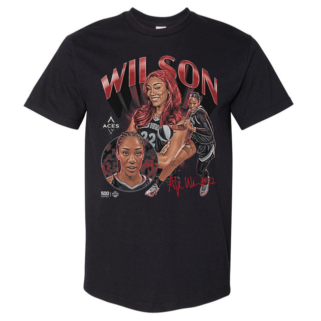 A'ja Wilson Men's Heavyweight T-Shirt | 500 LEVEL